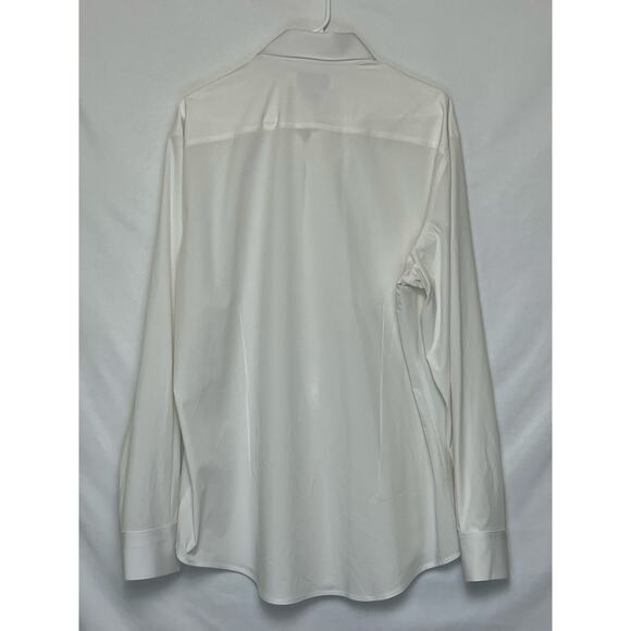 Mizzen + Main White Leeward Button Up Long Sleeve Men’s XL No-Iron Shirt Travel - Picture 2 of 7